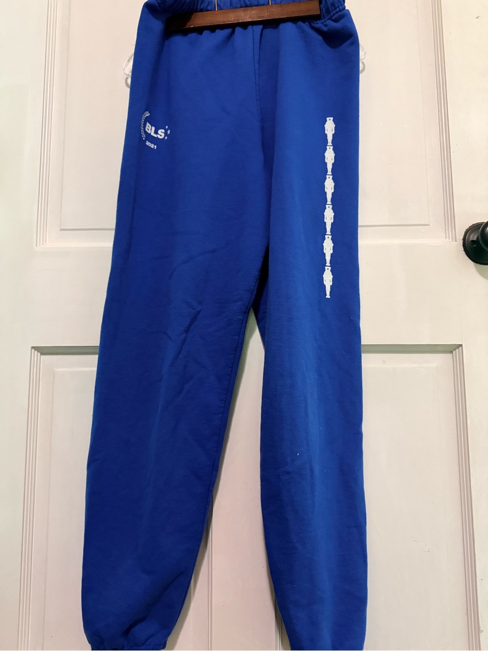 Jerzees Blue Sweatpants with Nutcracker Side Graphic